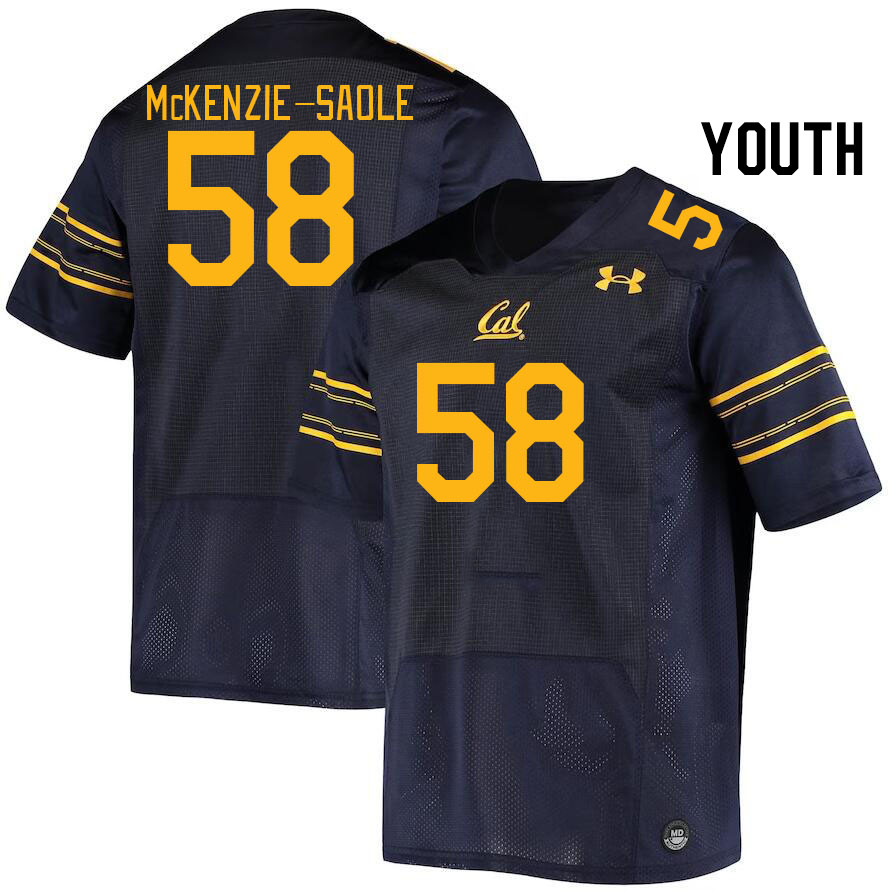 Youth #58 Stanley McKenzie-Saole California Golden Bears College Football Jerseys Stitched Sale-Navy - Click Image to Close